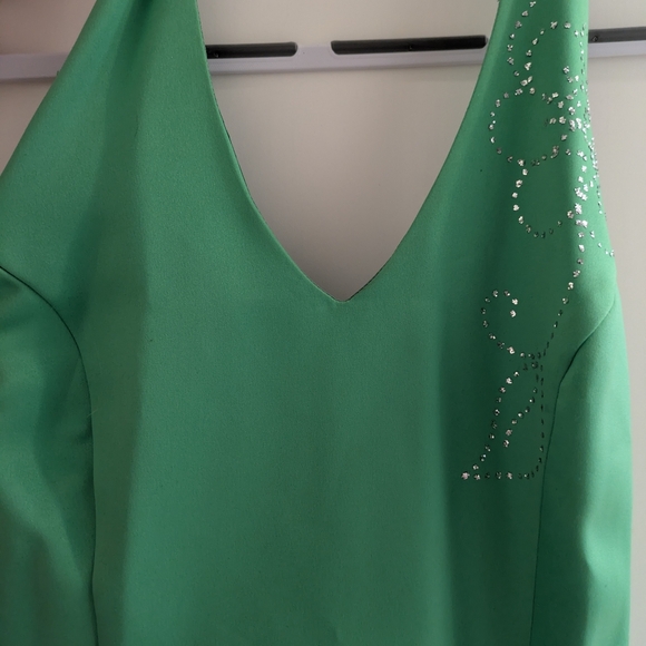 Vintage Y2K Bright Green Satin Formal Dress – US 4 | Fairweather - Picture 7 of 11